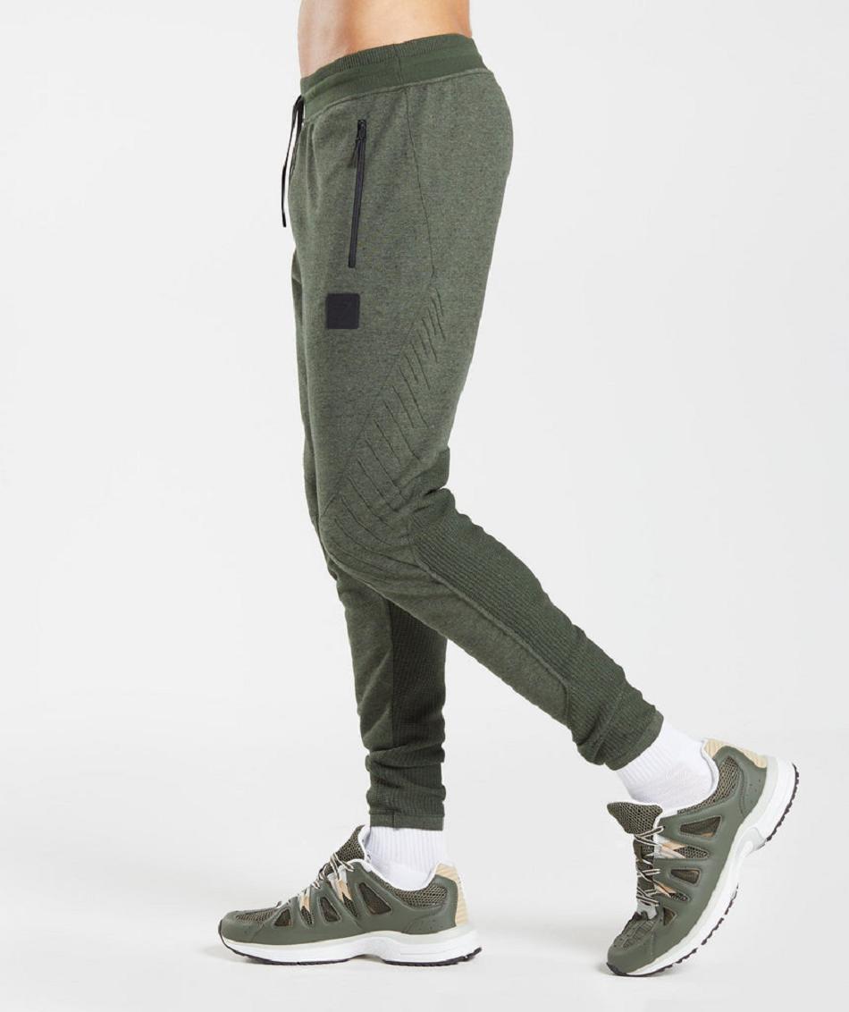 Pantalones Jogger Gymshark Retake Knit Hombre Verde Oliva | CO 3740JPQ